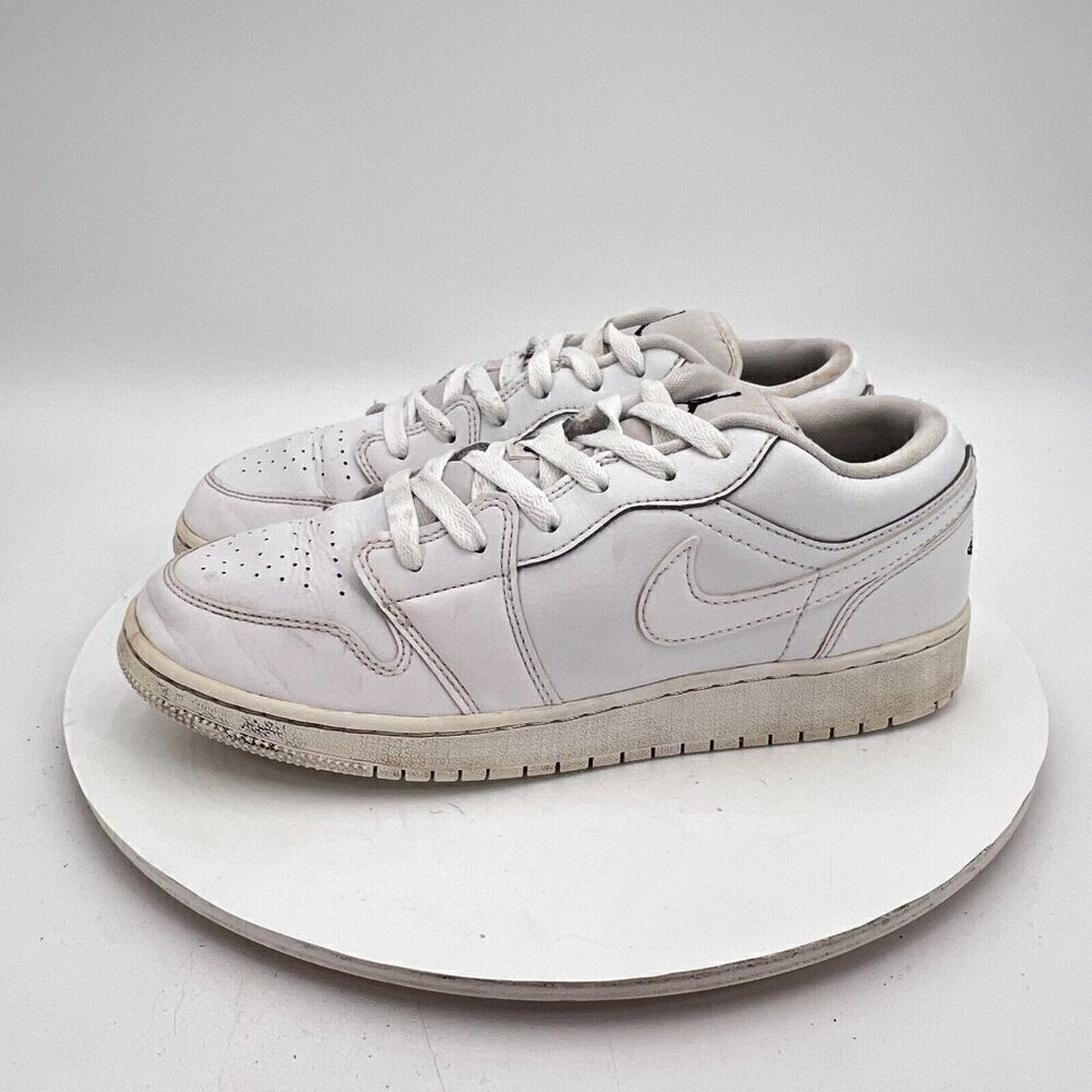 Nike Air Jordan 1 Low Youth Size 6.5Y Women 8 553560-101 White Training Shoes